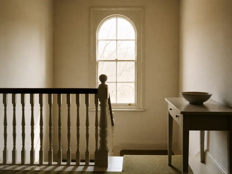 The original 1926 staircase and landing